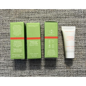 4x Peach & Lily Power Calm Hydrating Gel Cleanser 5 ml each Travel Size  # A 6